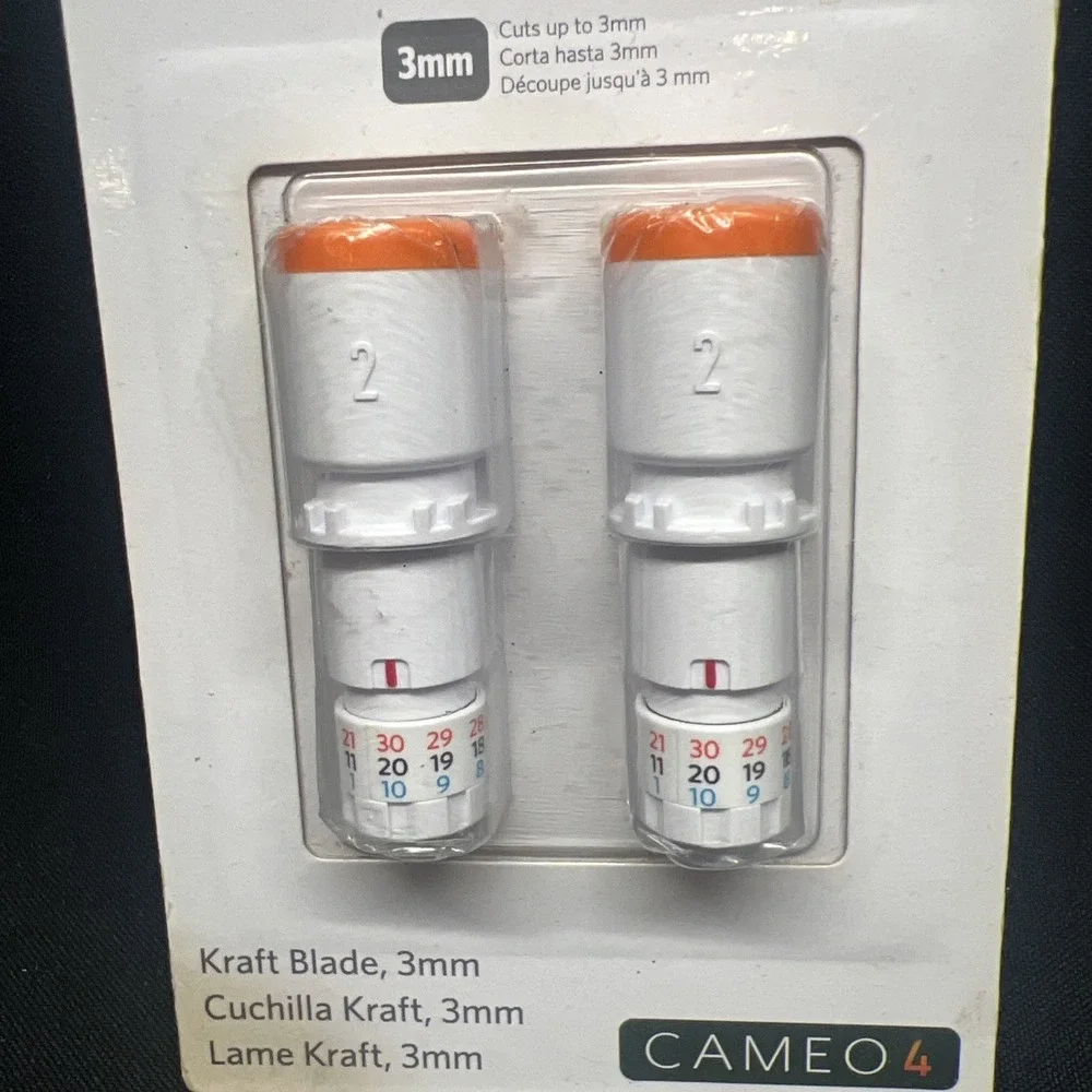 Silhouette 3mm Kraft Blade Type 2-Pack for Cameo 4 White New